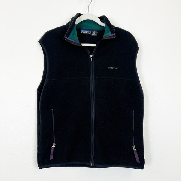 Patagonia Synchilla Full Zip Black Vest Men's M - Picture 1 of 13